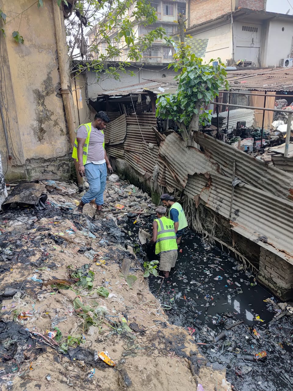 Dimapur Municipal Council undertook efforts to clear clogged drains in different wards.